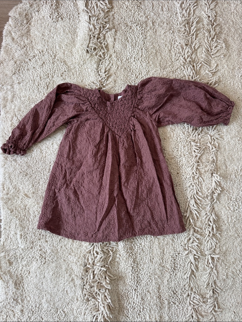 Zara Mauve Smocked Yoke Dress 18-24